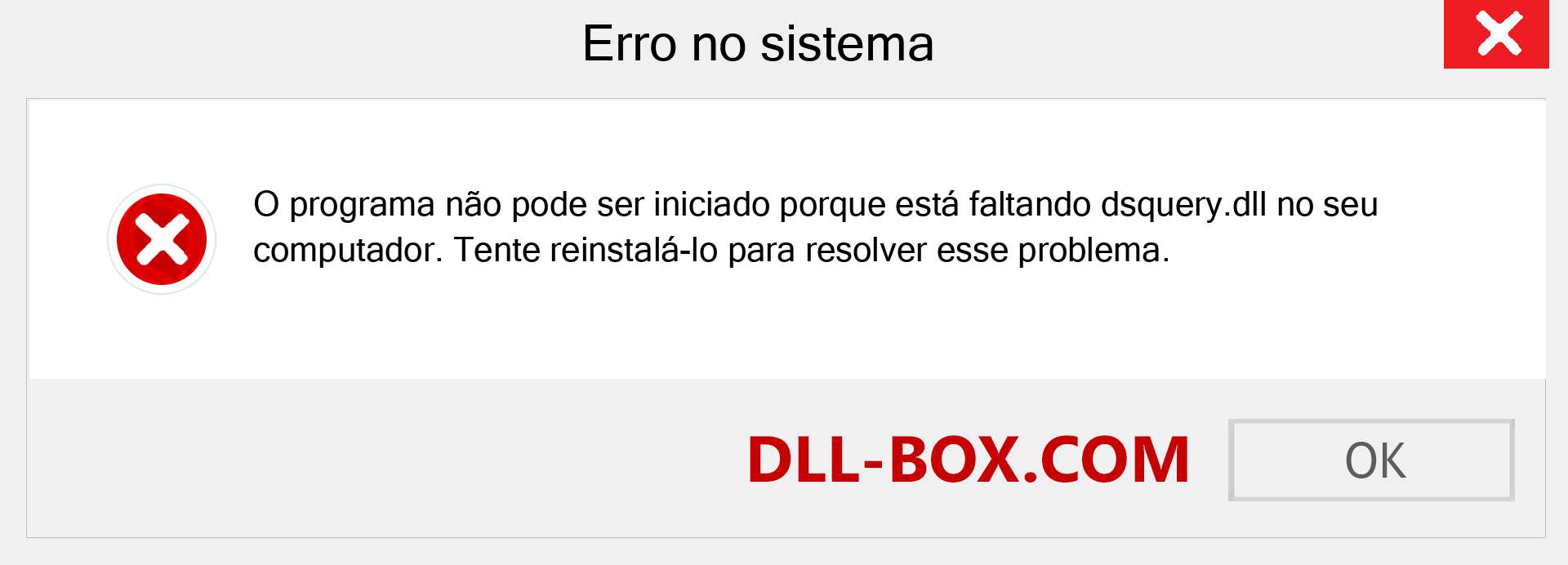 Arquivo dsquery.dll ausente ?. Download para Windows 7, 8, 10 - Correção de erro ausente dsquery dll no Windows, fotos, imagens